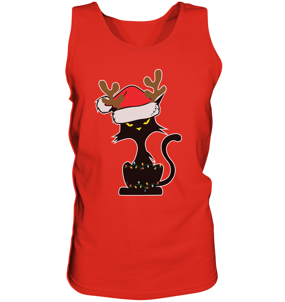 Grumpy Weihnachts Katze Cartoon - Tank-Top