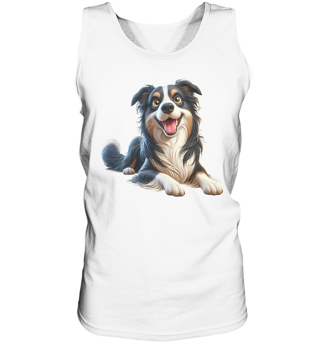Border Collie Cartoon - personalisierbar - Tank-Top