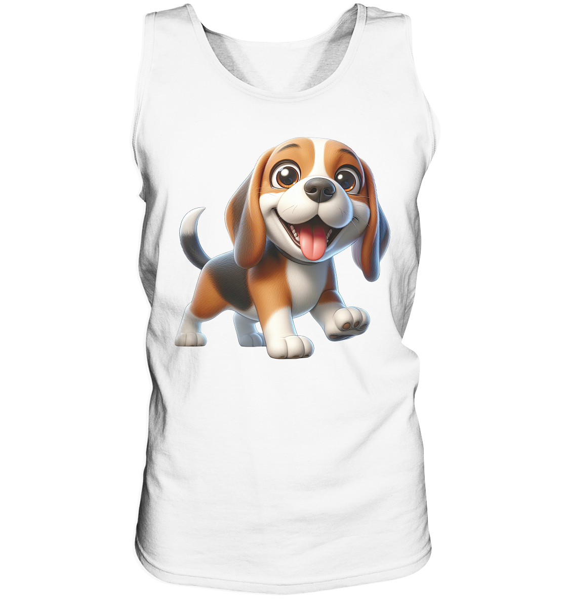 Beagle Cartoon Hund personalisierbar - Tank-Top