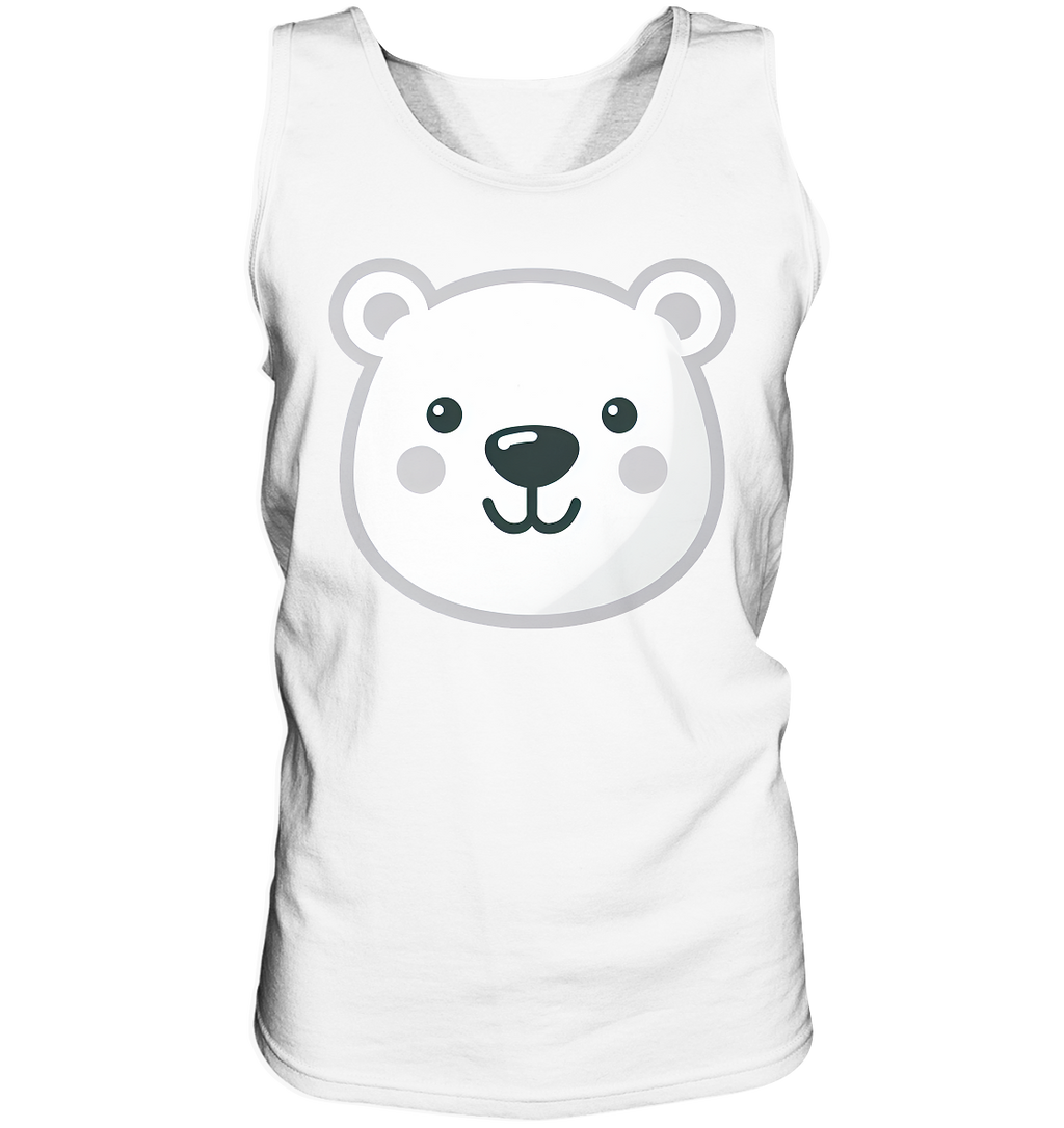 Fröhliche Eisbär Gesicht  - personalisierbar - Tank-Top
