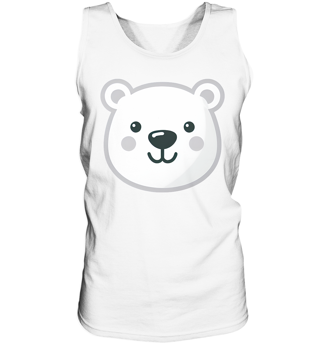 Fröhliche Eisbär Gesicht  - personalisierbar - Tank-Top