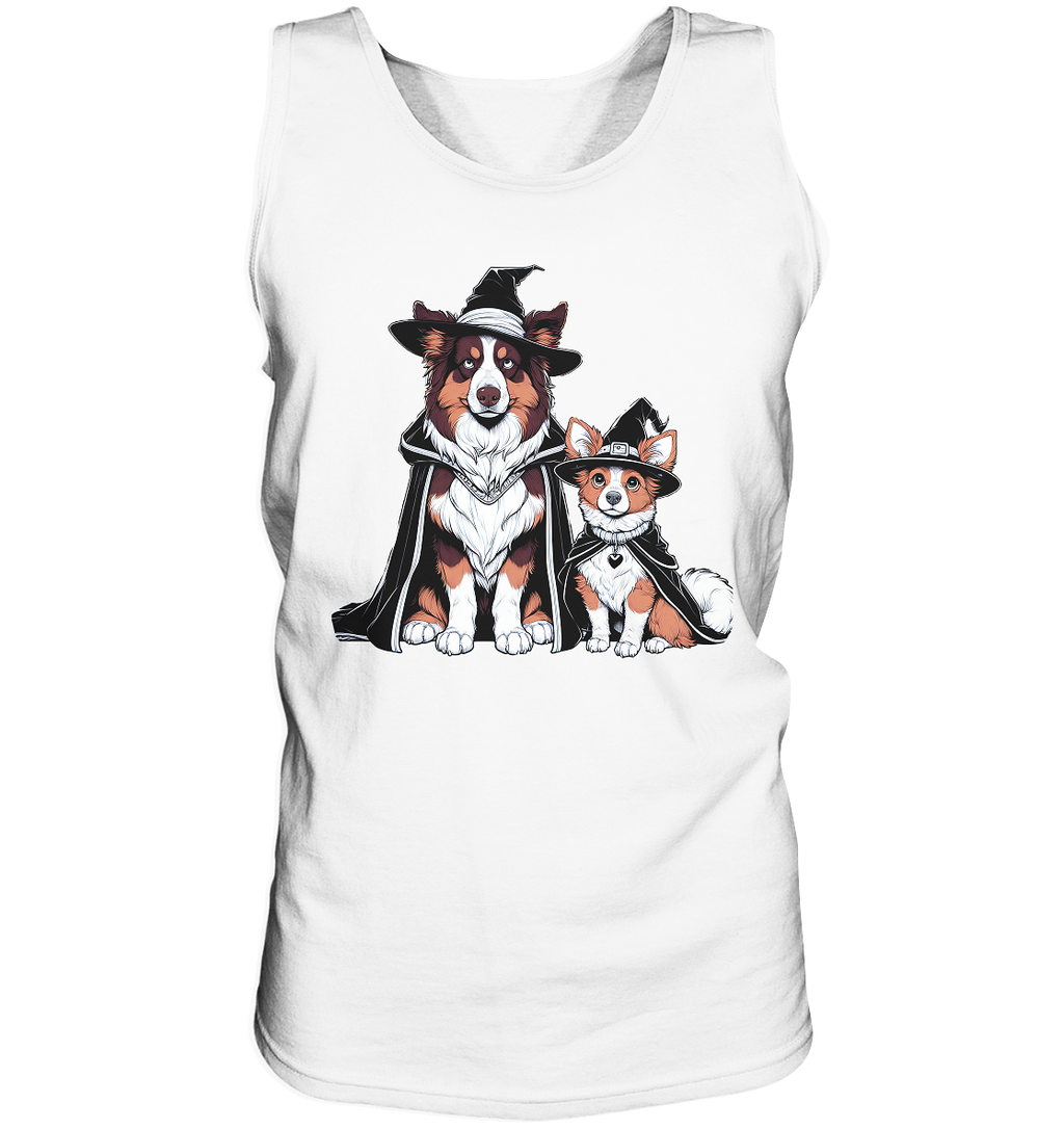 Halloween Wizard Hunde Terrier und Australian Sheppard  - Tank-Top