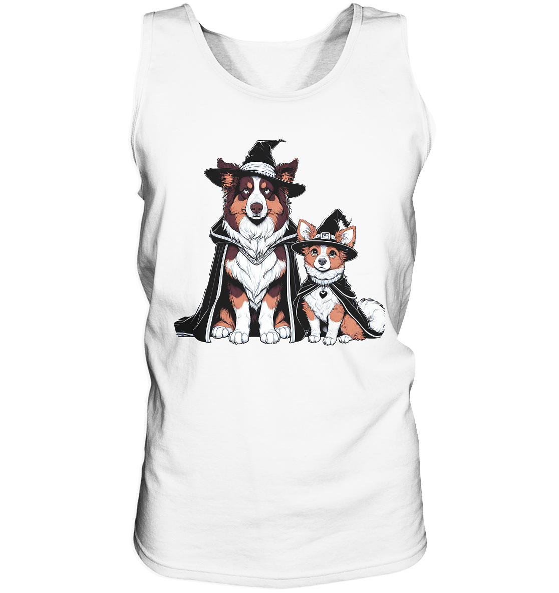 Halloween Wizard Hunde Terrier und Australian Sheppard  - Tank-Top