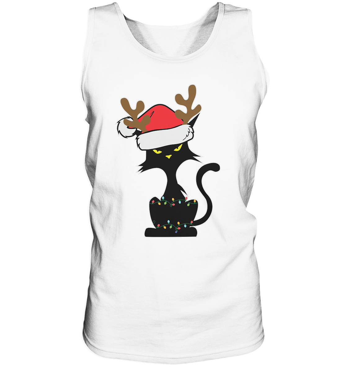 Grumpy Weihnachts Katze Cartoon - Tank-Top