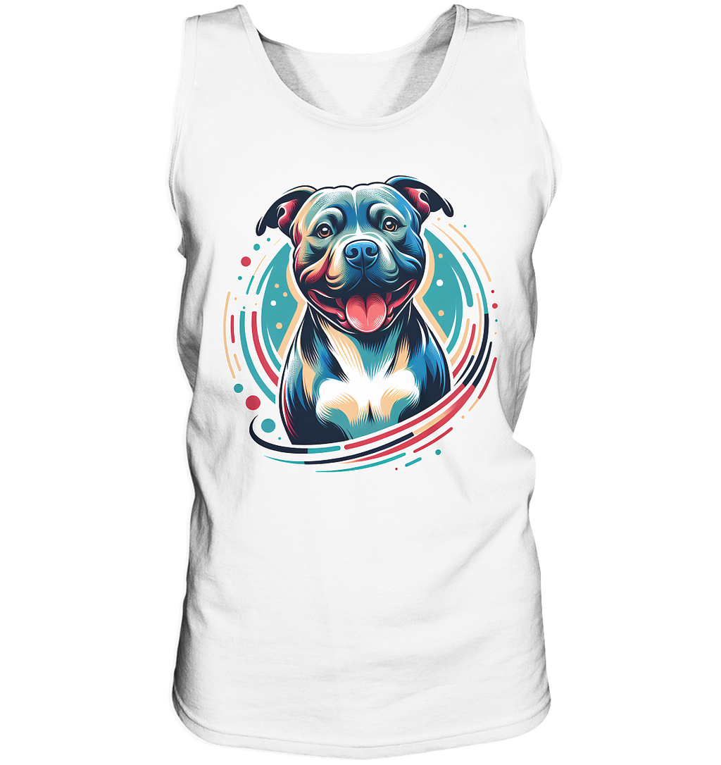 Happy Pittbull / Staffy PopArt - Tank-Top