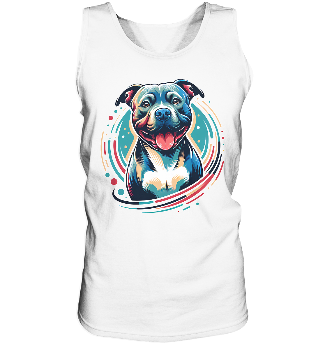 Happy Pittbull / Staffy PopArt - Tank-Top
