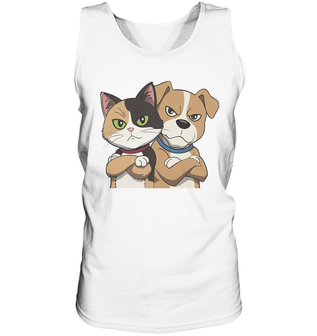 Hund und Katze grumpy - personalisierbar - Tank-Top