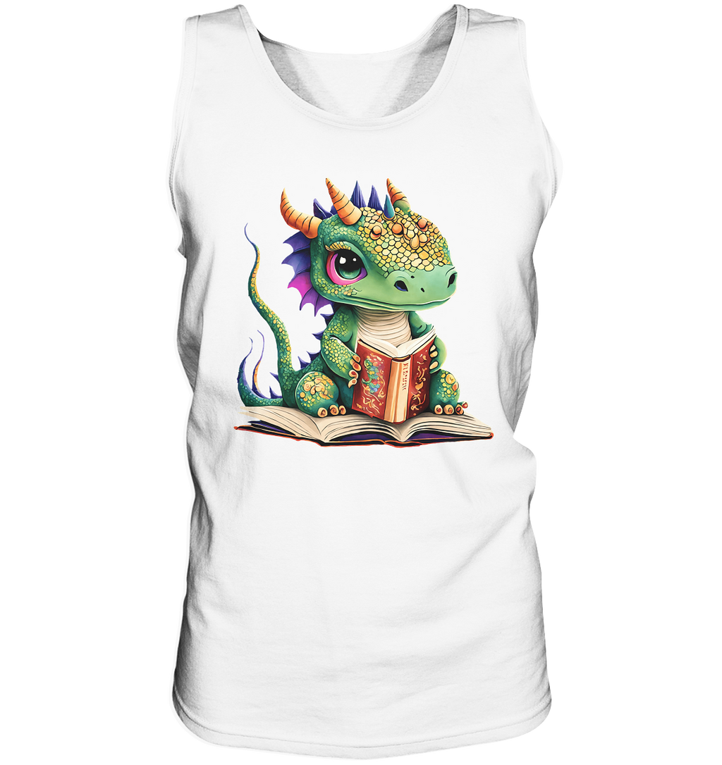 Kleiner lesender Drache -personalisierbar - Tank-Top