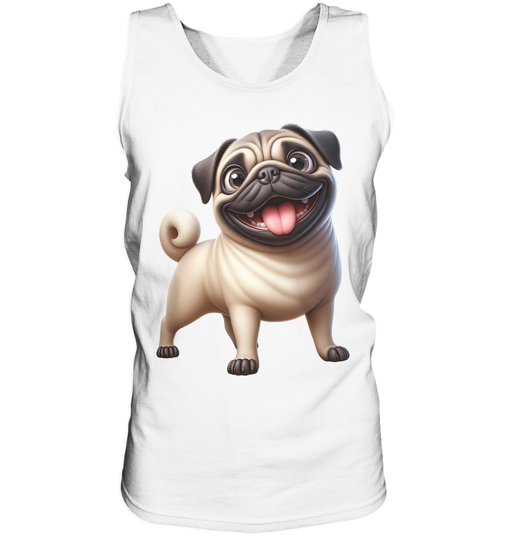 Mops Cartoon - personalisierbar - Tank-Top