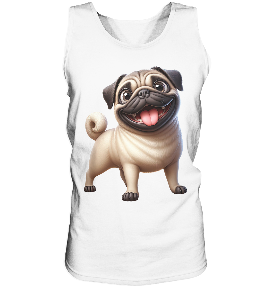 Mops Cartoon - personalisierbar - Tank-Top