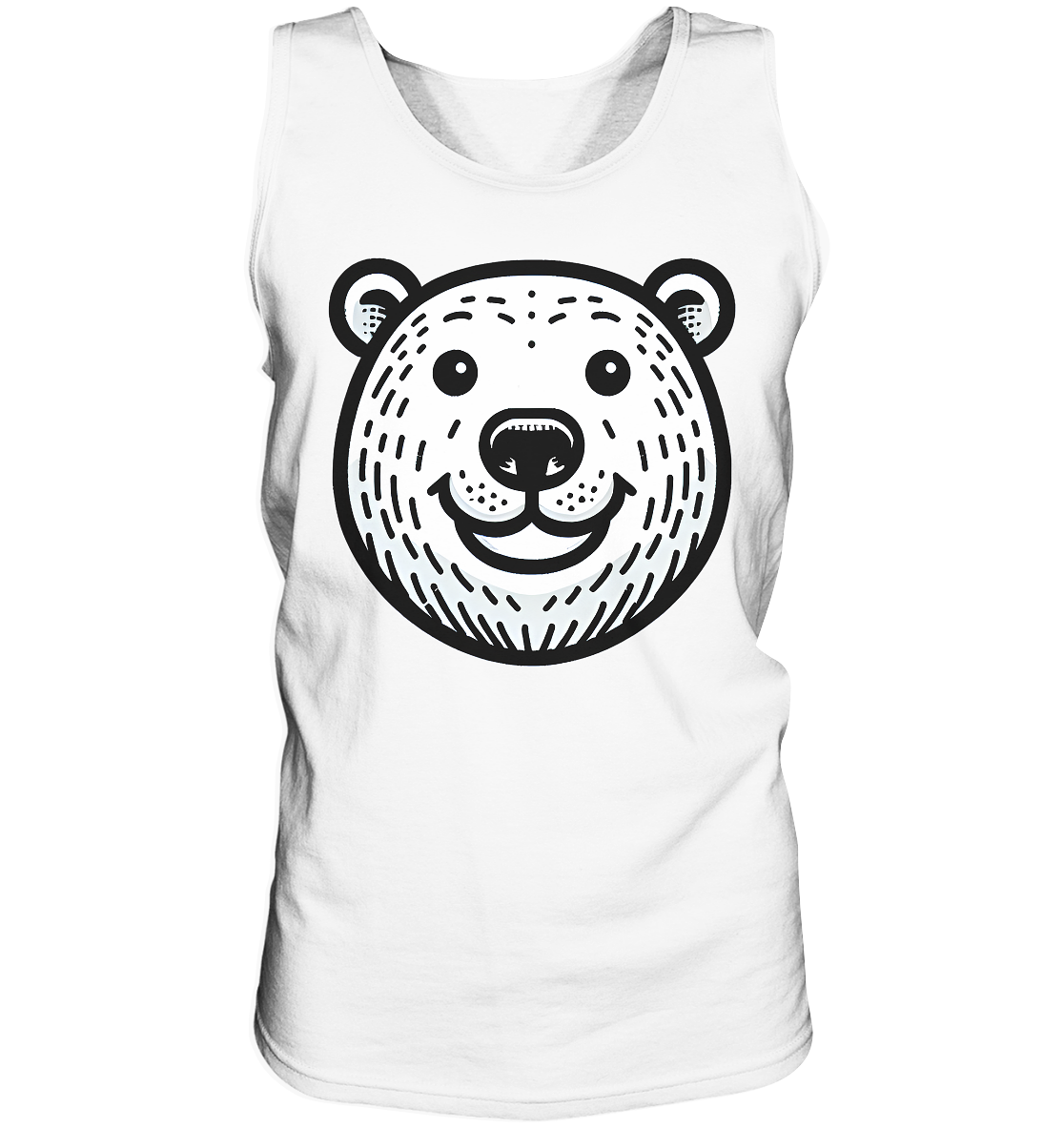 Lustiges Eisbär Gesicht   - personalisierbar  - Tank-Top