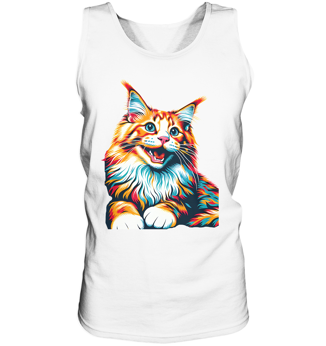 Maine Coon Katze Pop Art - personalisierbar - Tank-Top