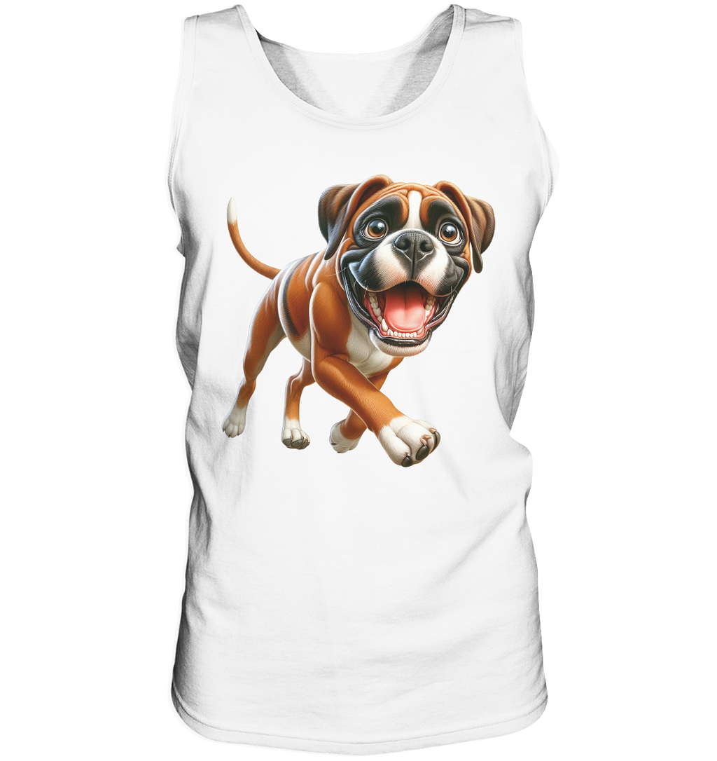 Boxer Cartoon Hund personalisierbar - Tank-Top