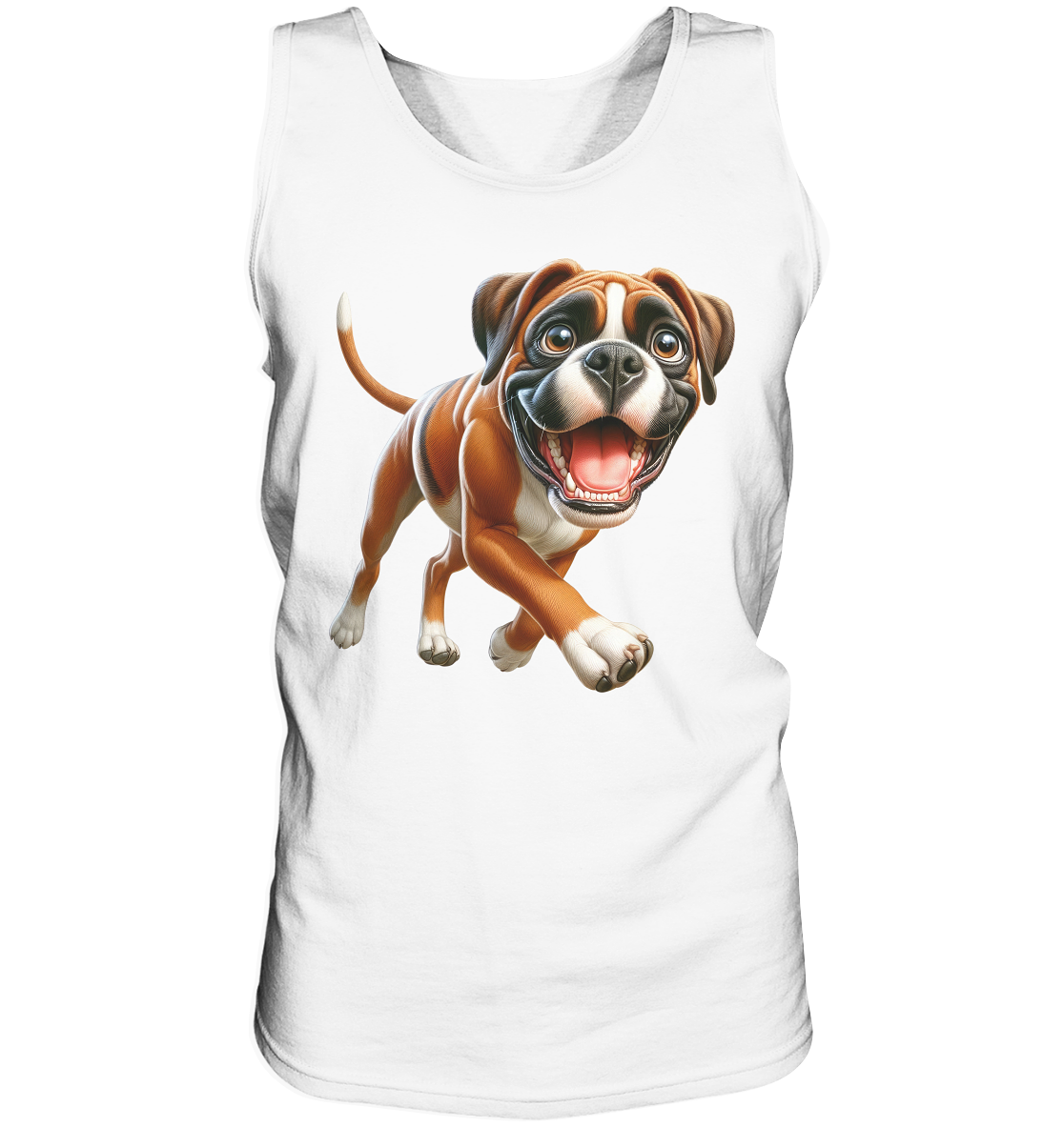 Boxer Cartoon Hund personalisierbar - Tank-Top