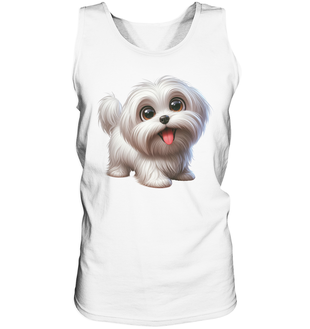 Malteser Hund Cartoon - personalisierbar - Tank-Top
