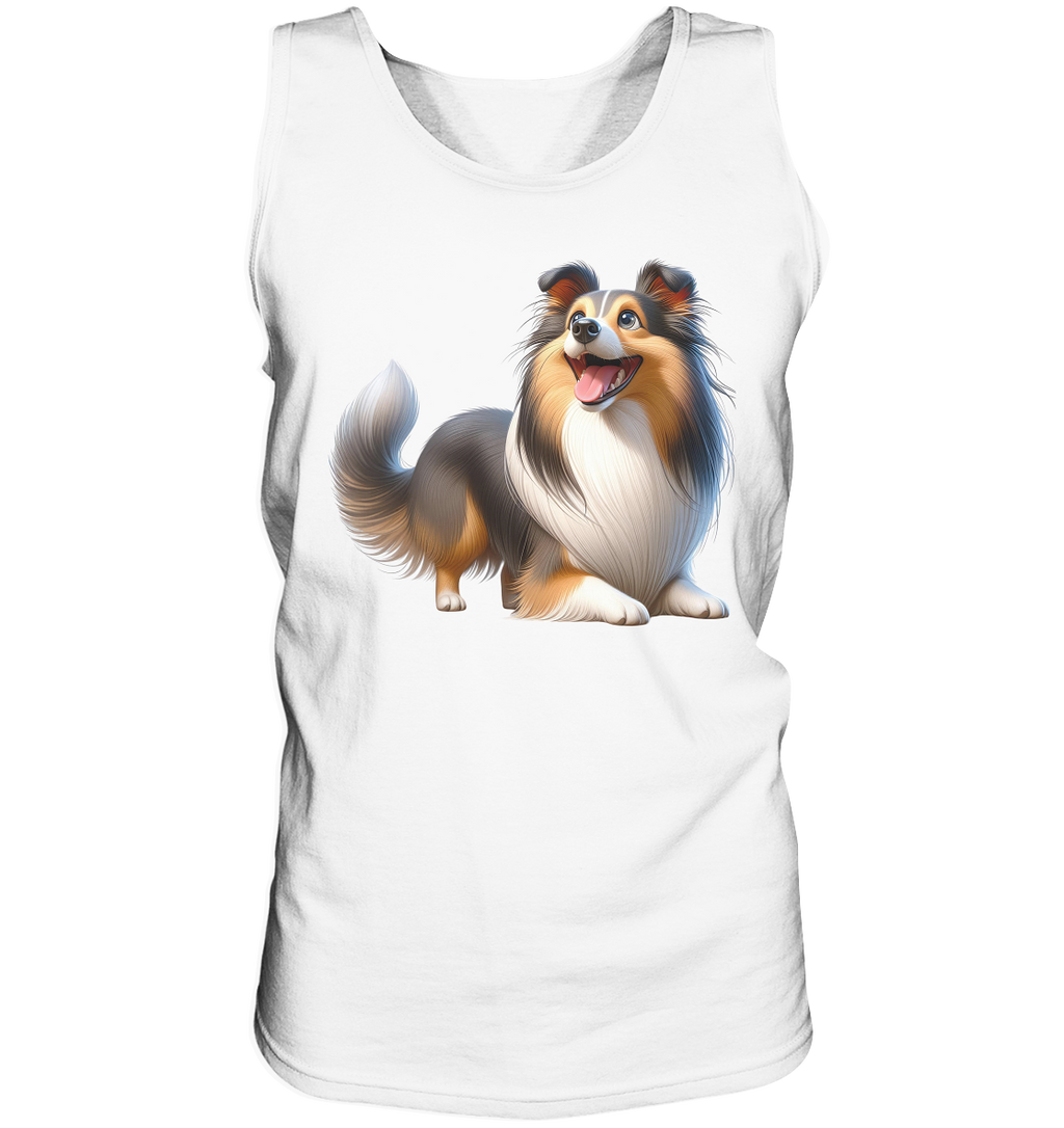 Shetland Sheepdog cartoon personalisierbar - Tank-Top