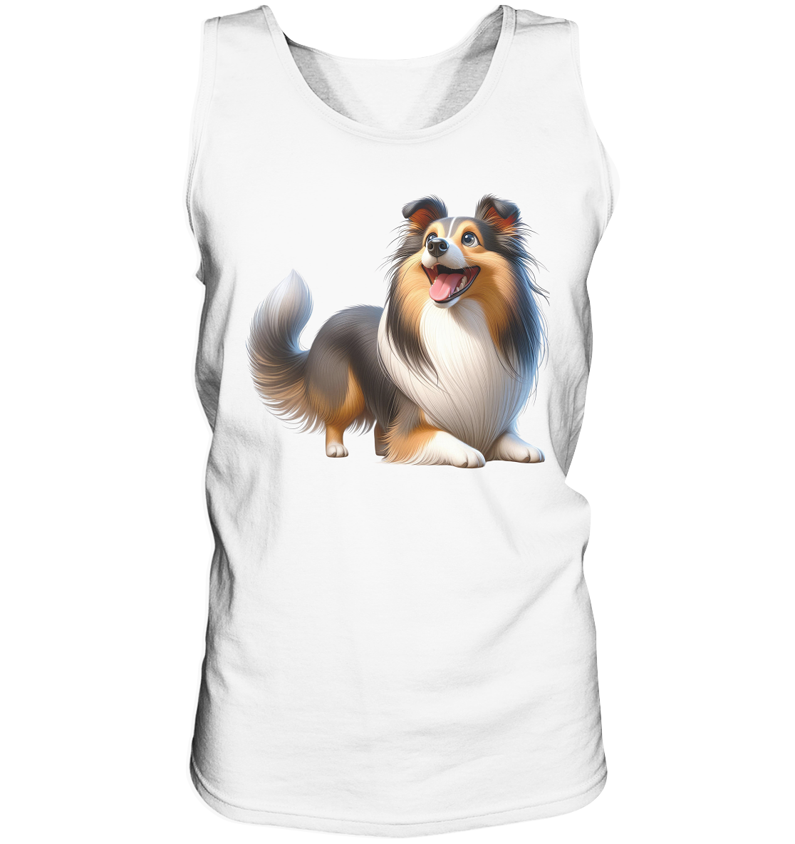 Shetland Sheepdog cartoon personalisierbar - Tank-Top