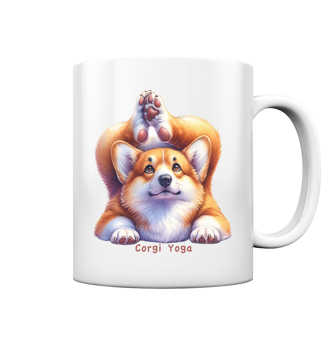 Corgi Yoga - Tasse glossy