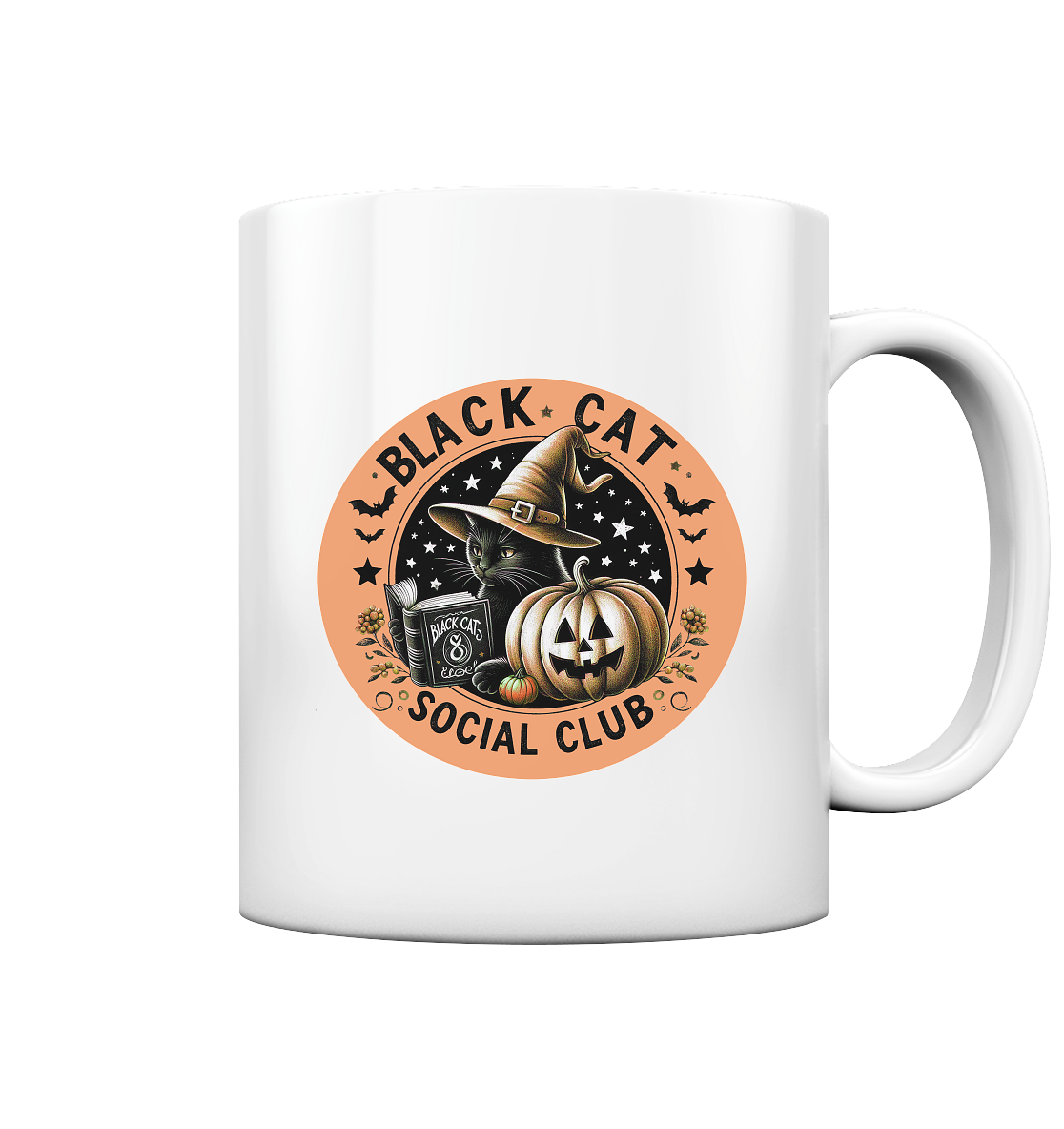 Halloween Black Cat Social Club - Tasse glossy