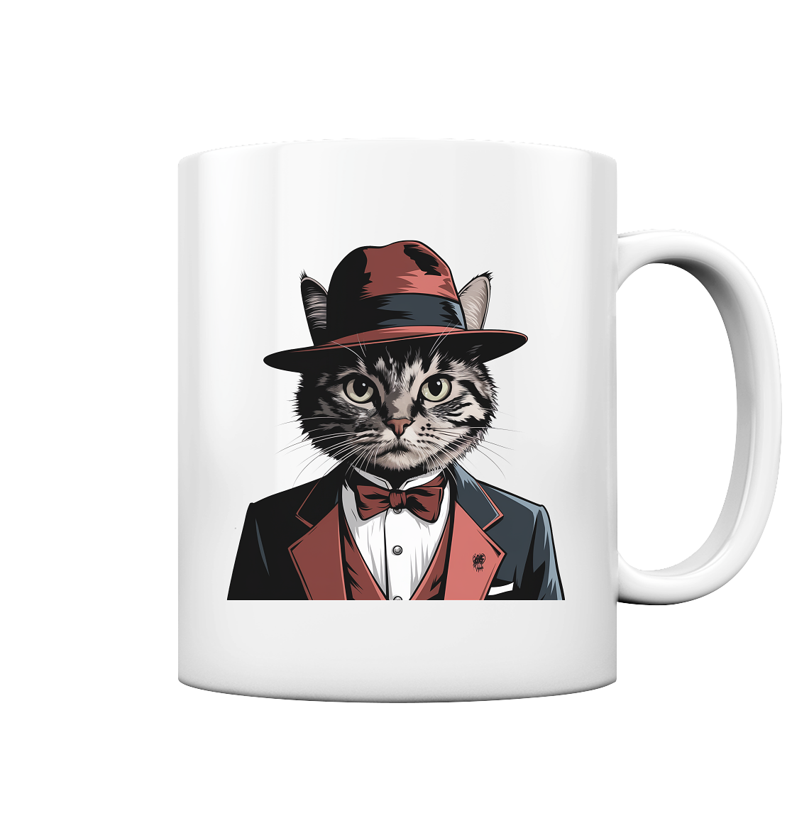 Godfather Catmother Katze Mafia - personalisierbar  - Tasse glossy