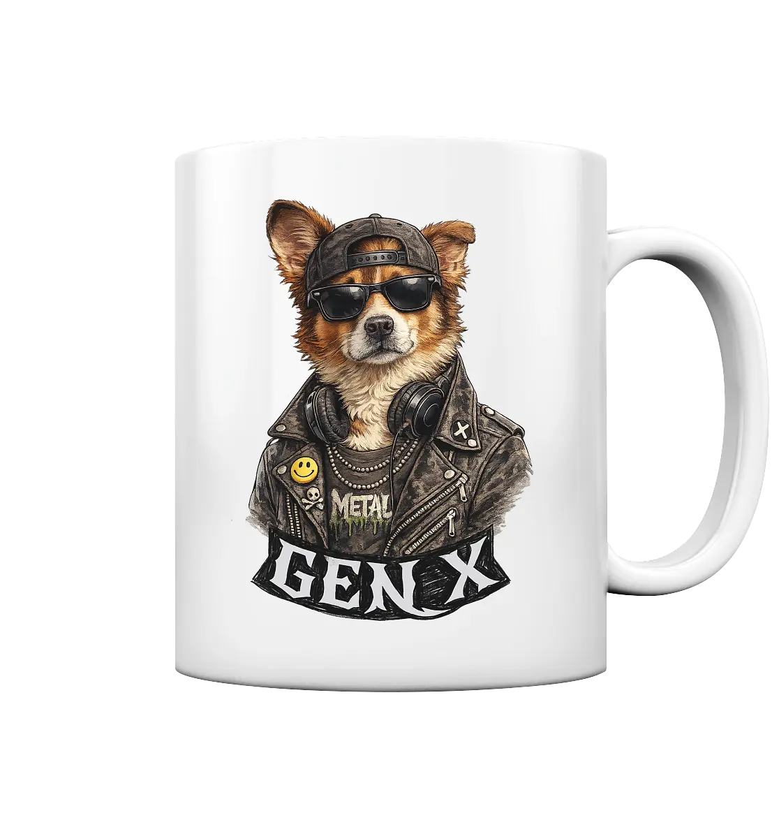 GEN X Funny Punk Dog 80s - Tasse glossy - PAWentura