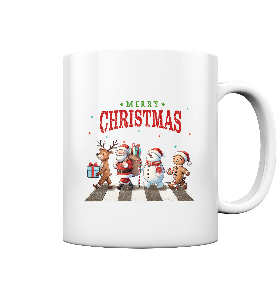 Merry Christmas Zebrastreifen - Tasse glossy