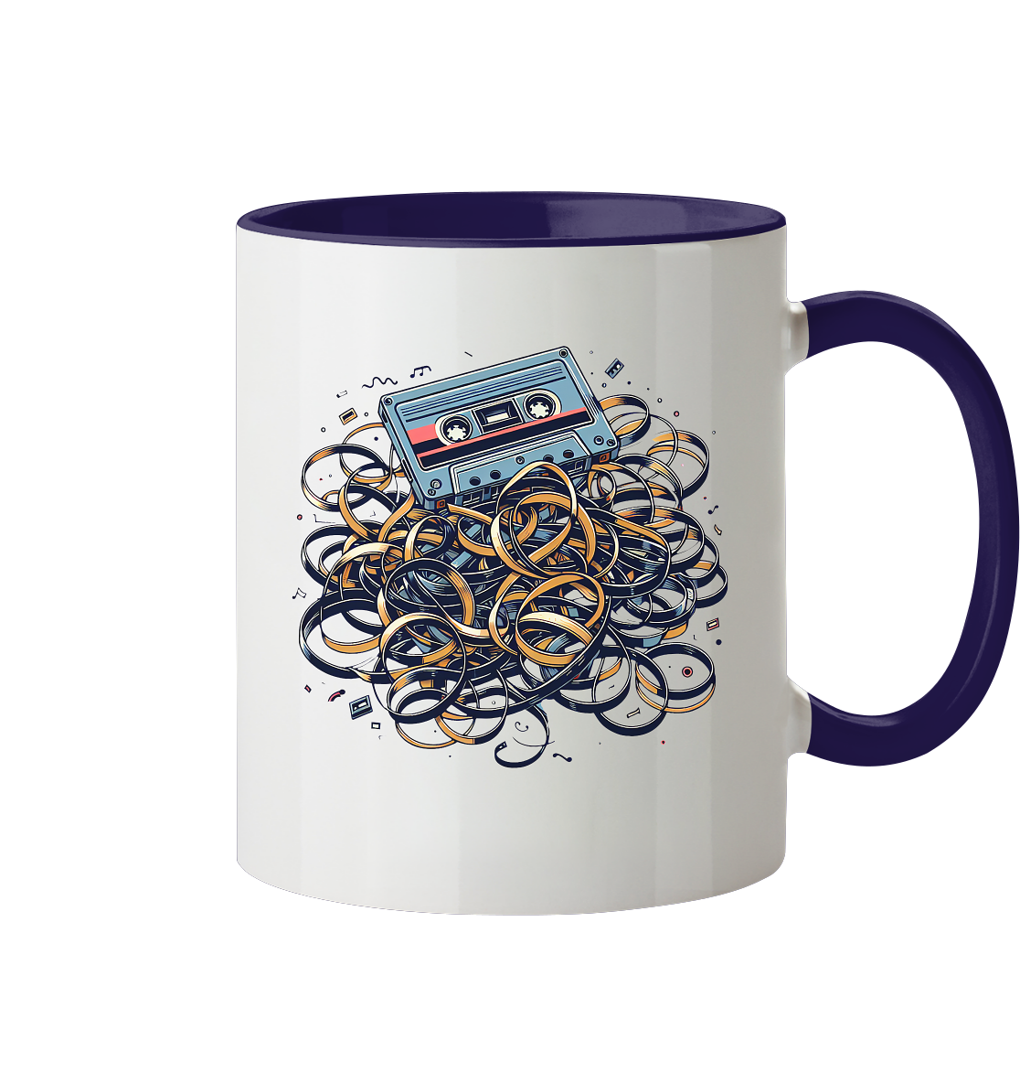 80s Kasettentape - Tasse zweifarbig