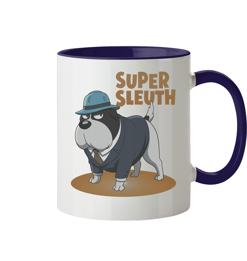 Hund Super Sleuth Detektiv - Tasse zweifarbig