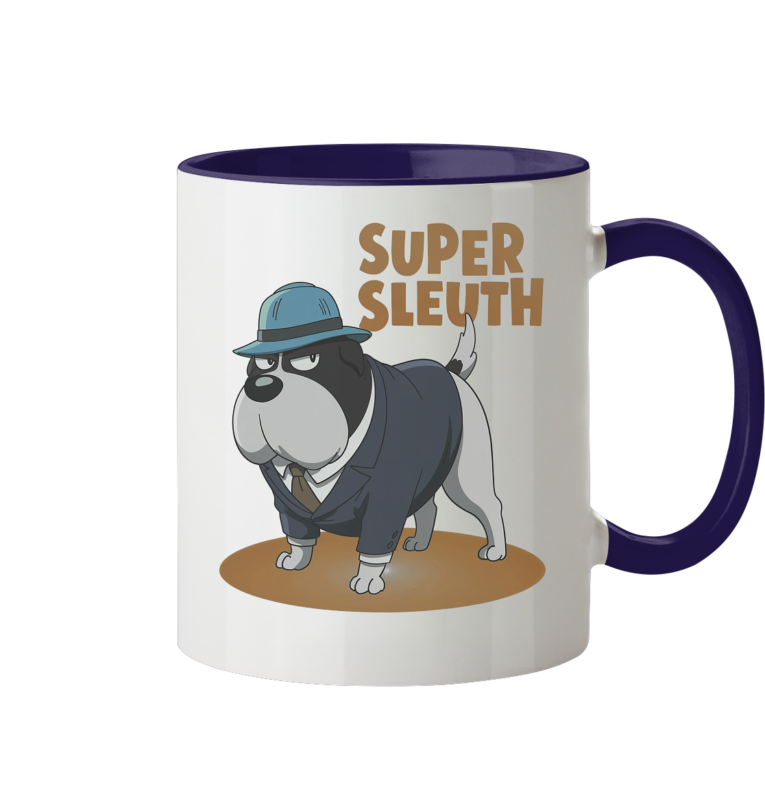 Hund Super Sleuth Detektiv - Tasse zweifarbig