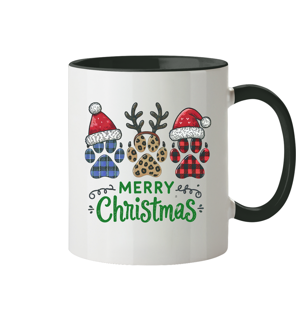 Paw Merry Christmas  - Tasse zweifarbig