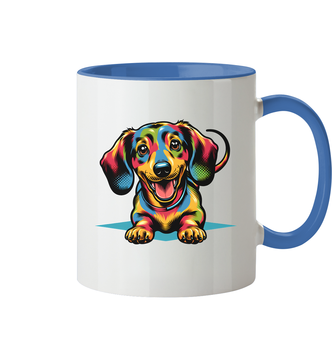 Happy Dackel Pop Art - Tasse zweifarbig