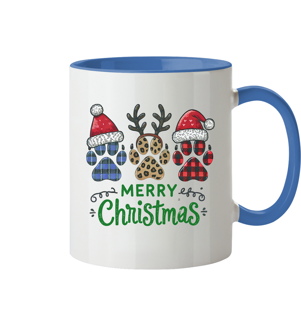 Paw Merry Christmas  - Tasse zweifarbig