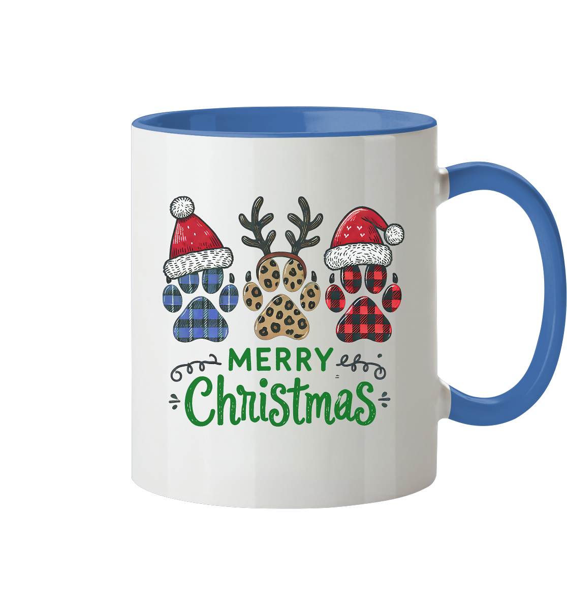Paw Merry Christmas  - Tasse zweifarbig