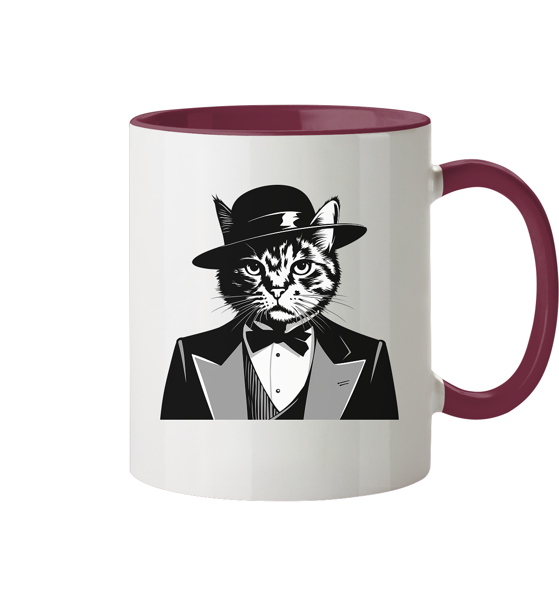 Godfather Katze Mafia - personalisierbar  - Tasse zweifarbig