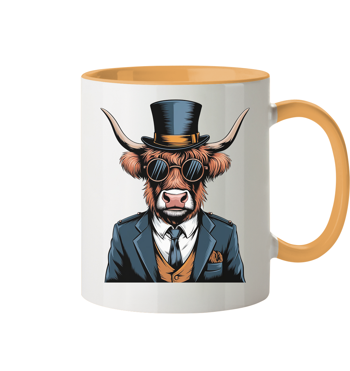 Highland Cow Steampunk - Tasse zweifarbig