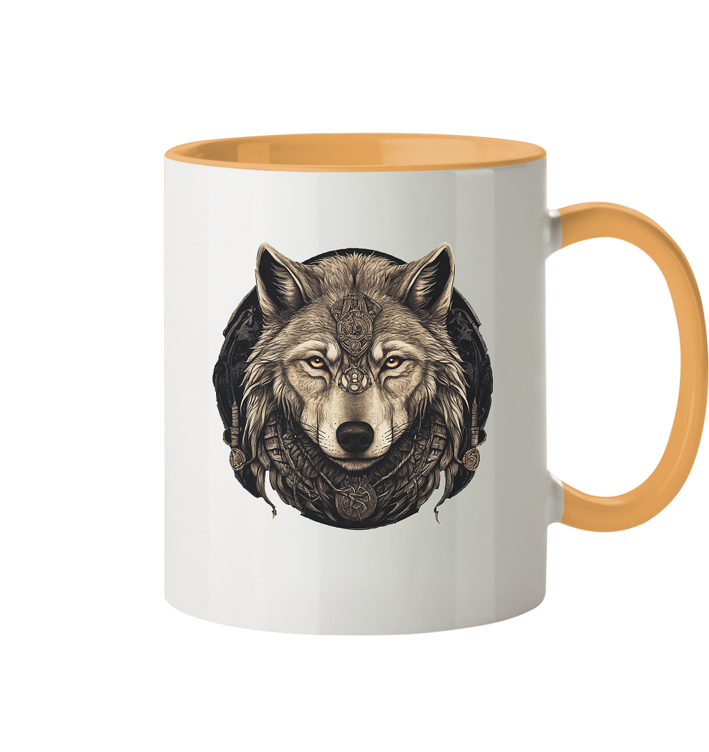 Wolf Fenris Viking Art - Tasse zweifarbig