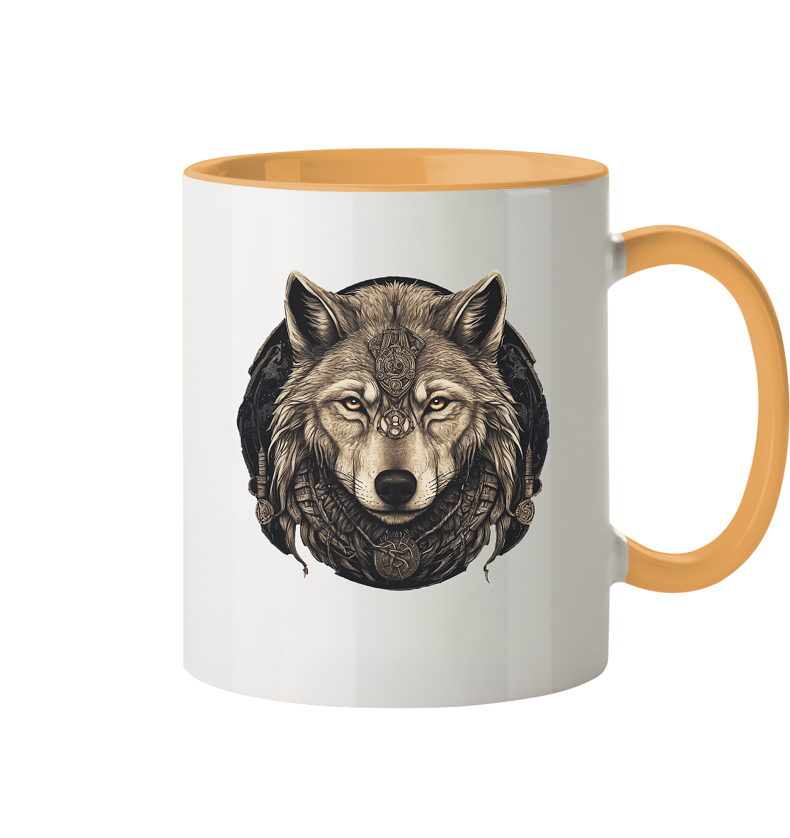 Wolf Fenris Viking Art - Tasse zweifarbig