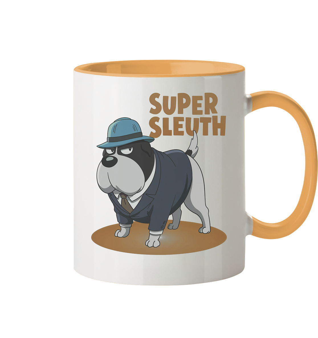 Hund Super Sleuth Detektiv - Tasse zweifarbig