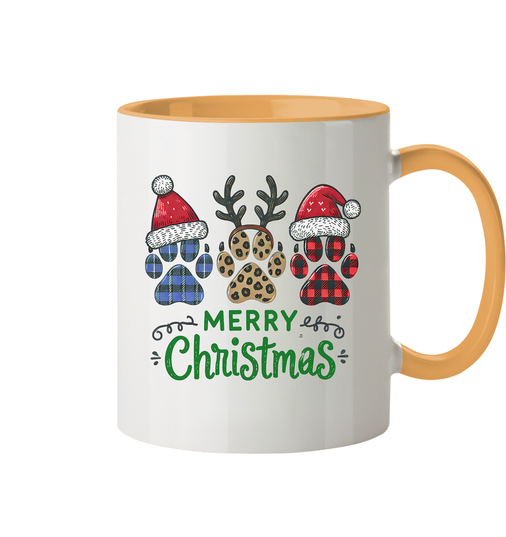 Paw Merry Christmas  - Tasse zweifarbig