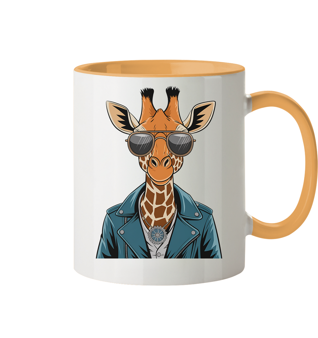 Giraffe Steampunk - Tasse zweifarbig
