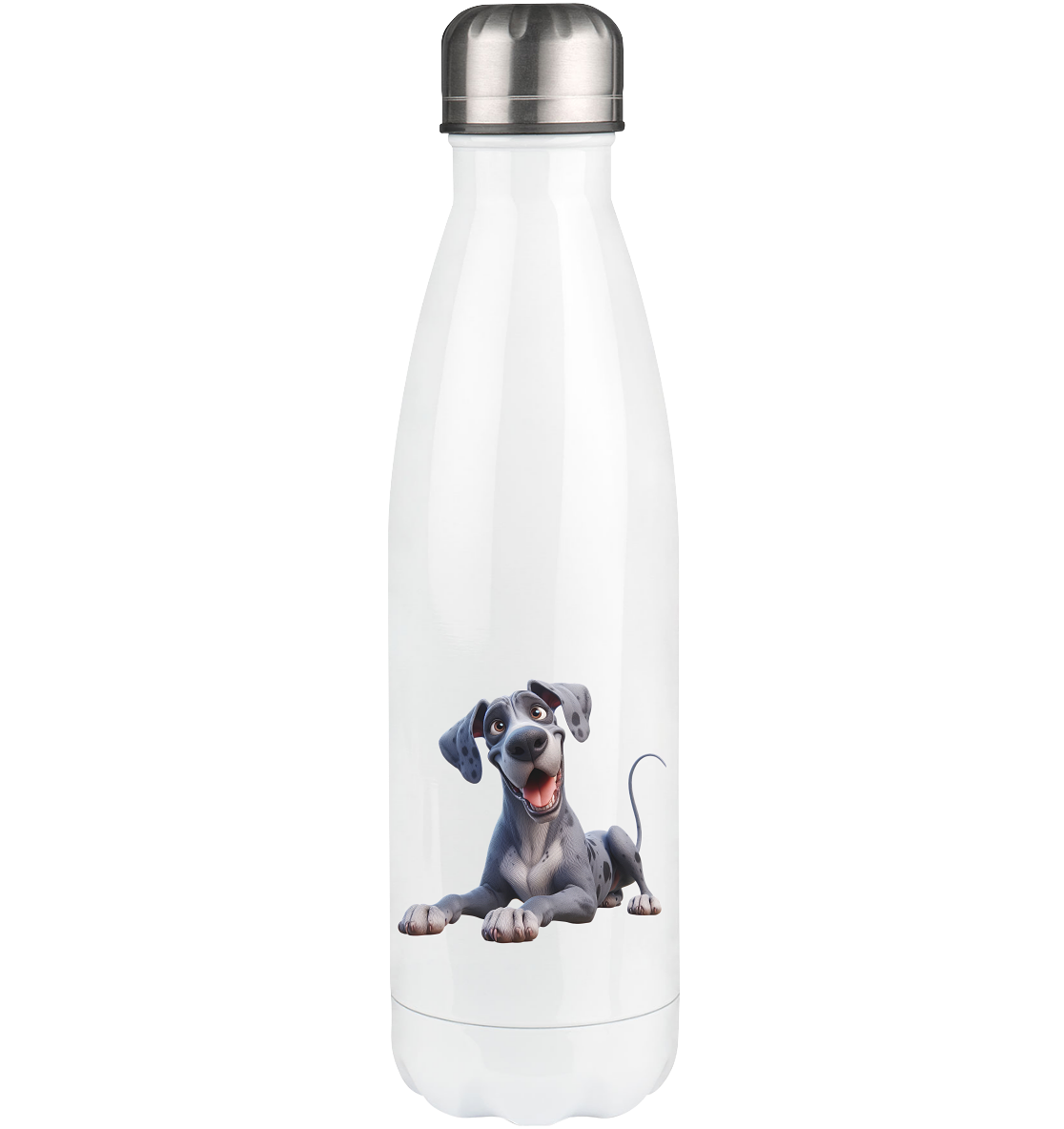 Dänische Dogge - personalisierbar - Thermoflasche 500ml