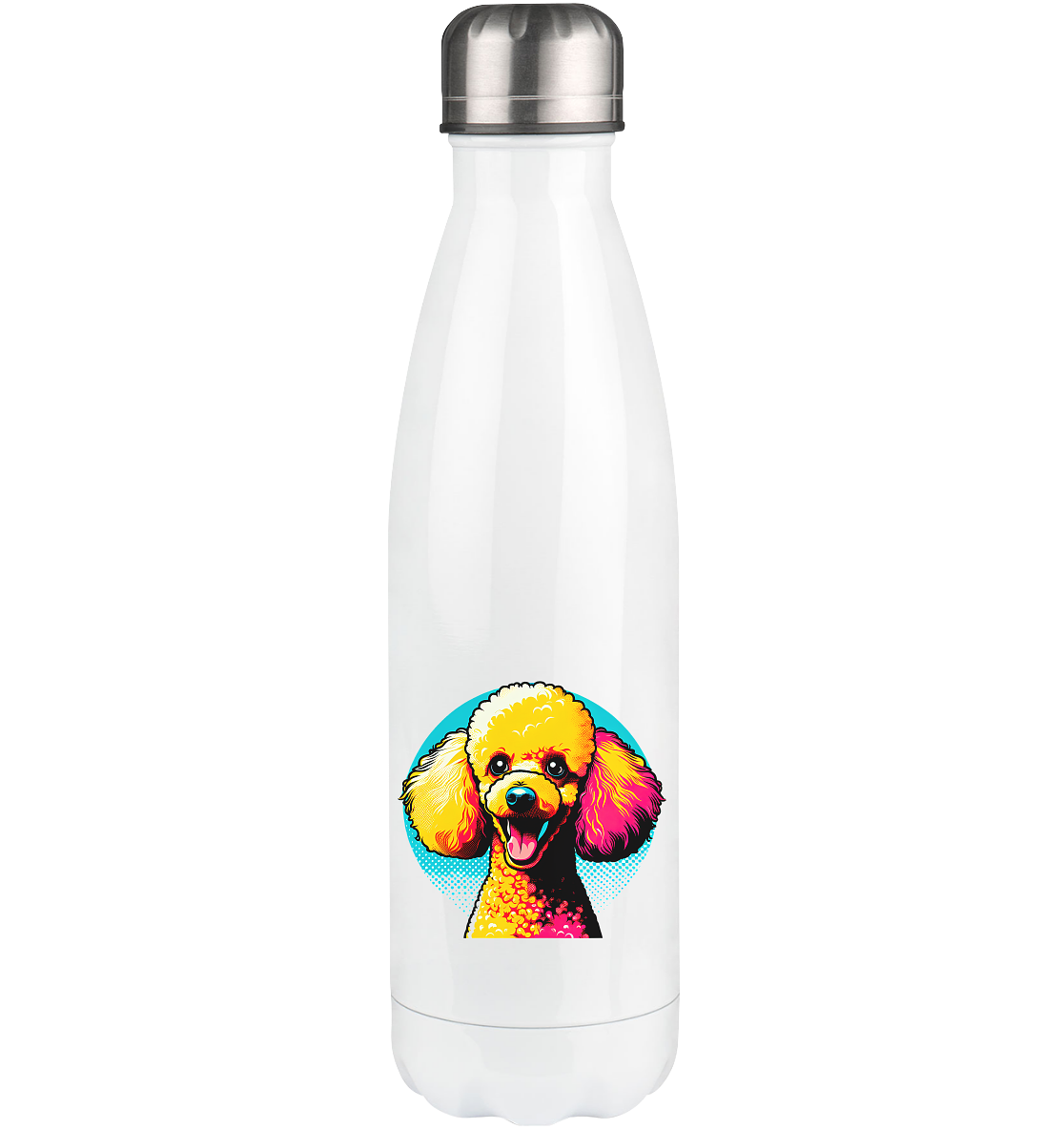 Pudel Pop Art - personalisierbar - Thermoflasche 500ml