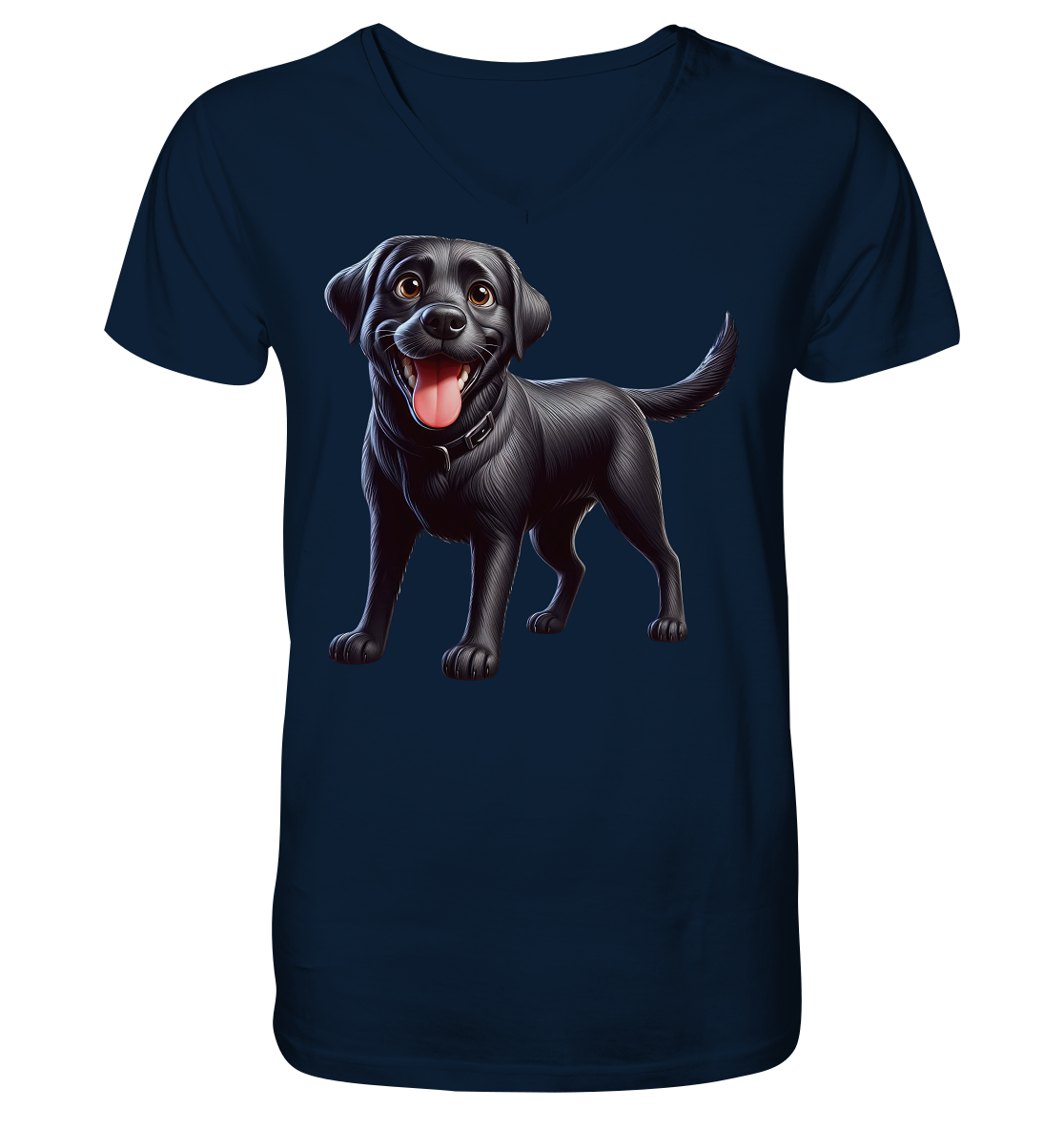 Cartoon Labrador Retreiver - personalisierbar - V-Neck Shirt