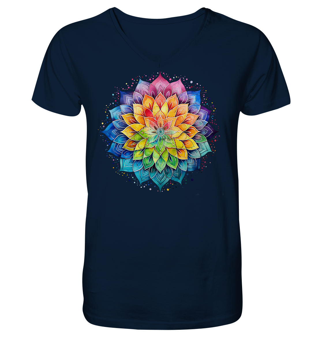 Lotus Mandala Yoga - V-Neck Shirt