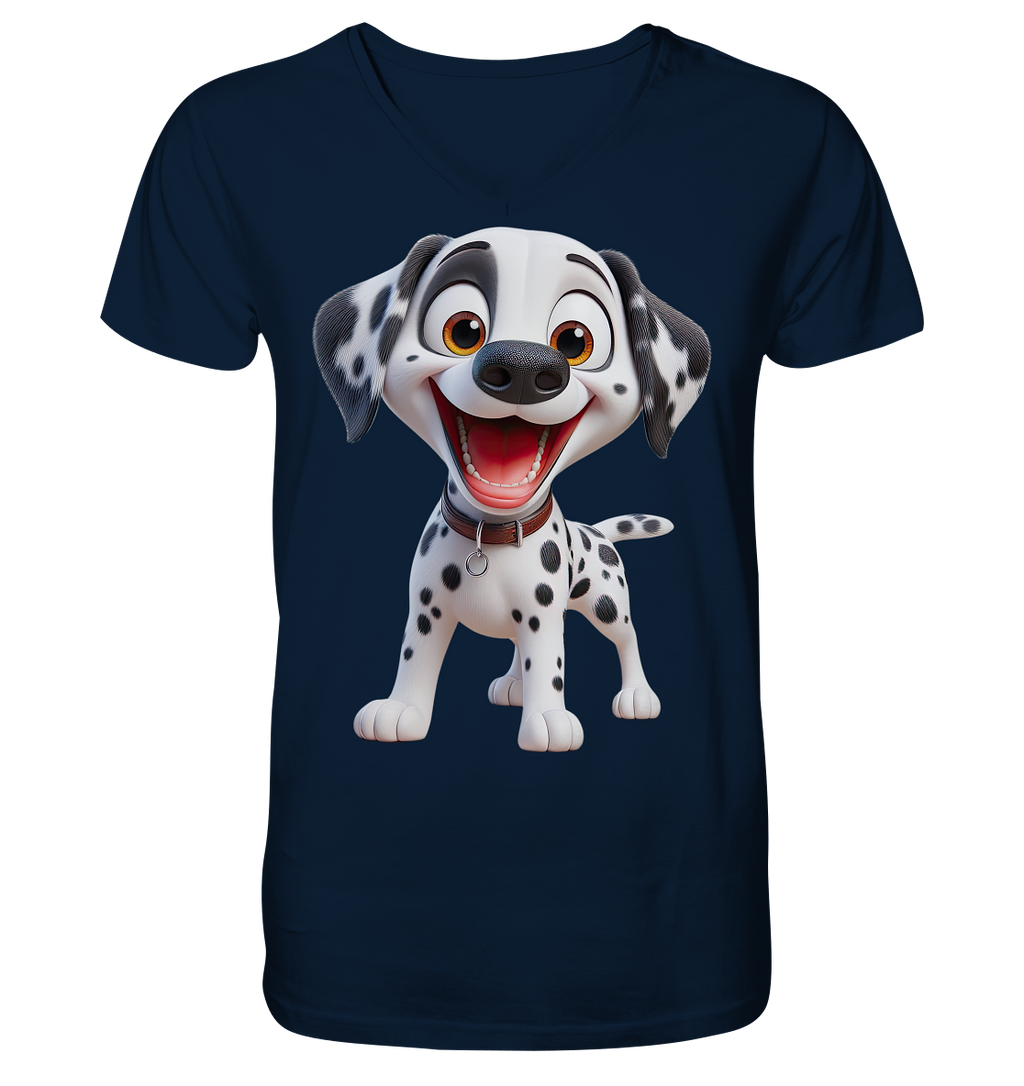 Dalmatina Cartoon - personalisierbar - V-Neck Shirt