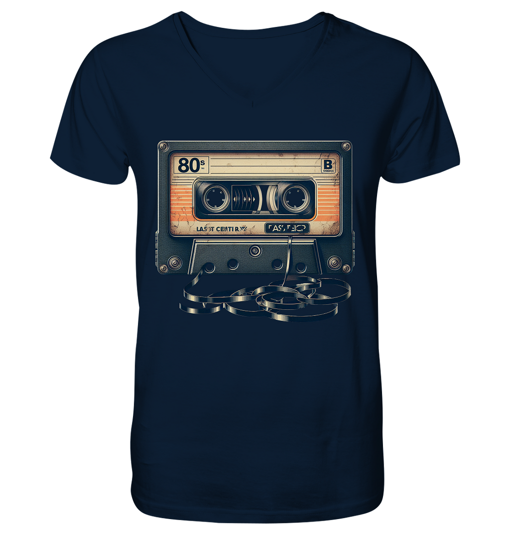80s Kassettentape - V-Neck Shirt