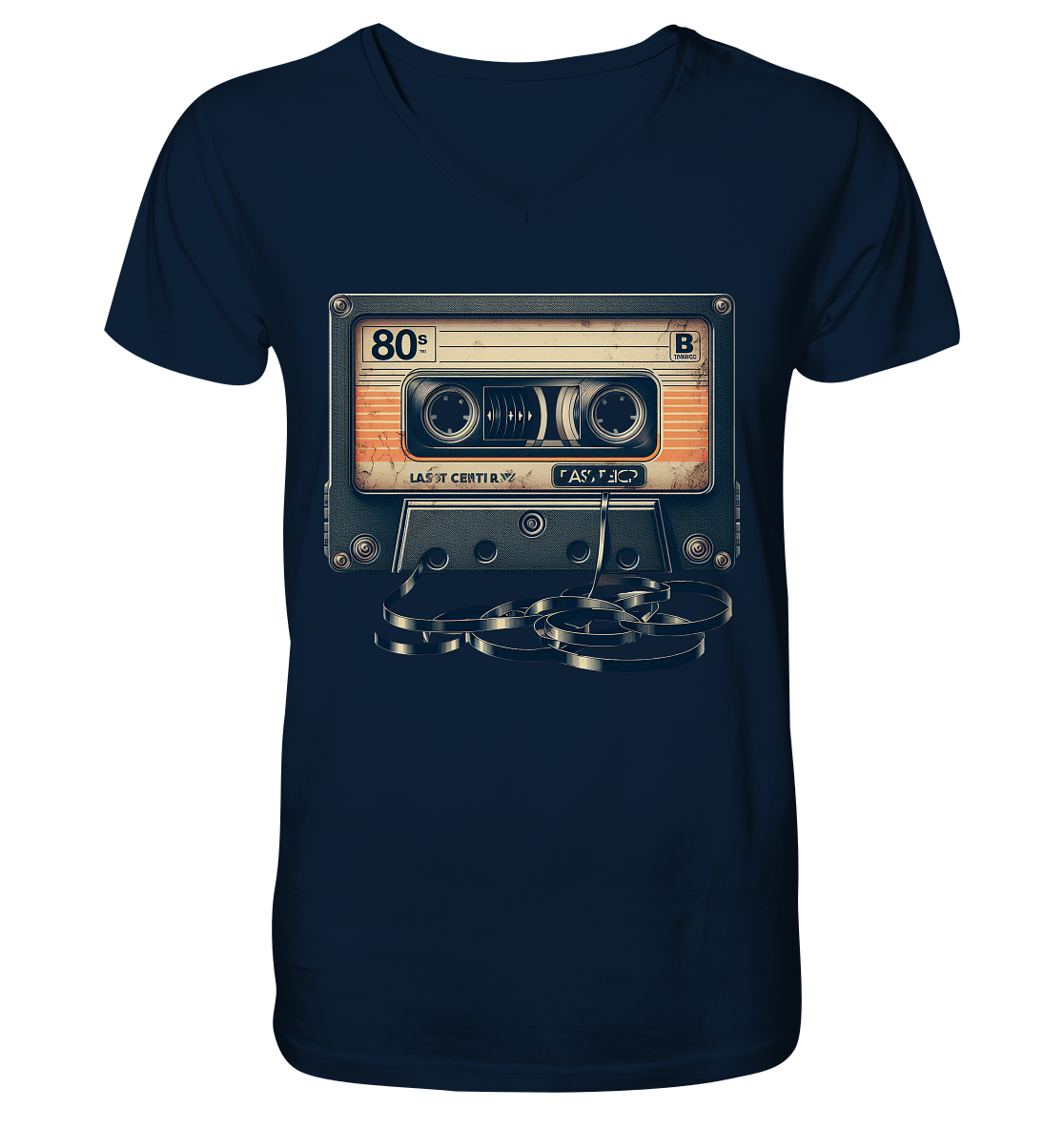 80s Kassettentape - V-Neck Shirt