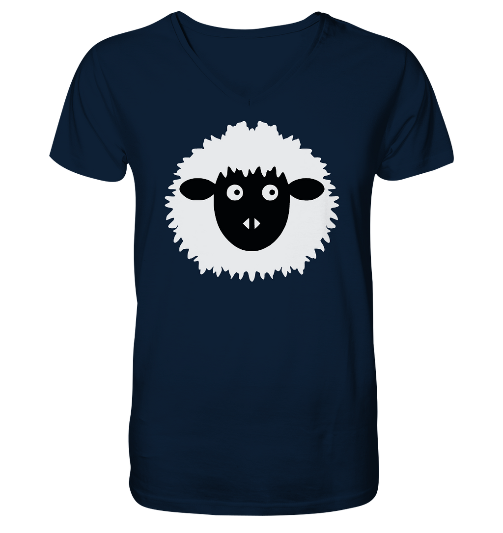 Schaf comic -personalisierbar - V-Neck Shirt