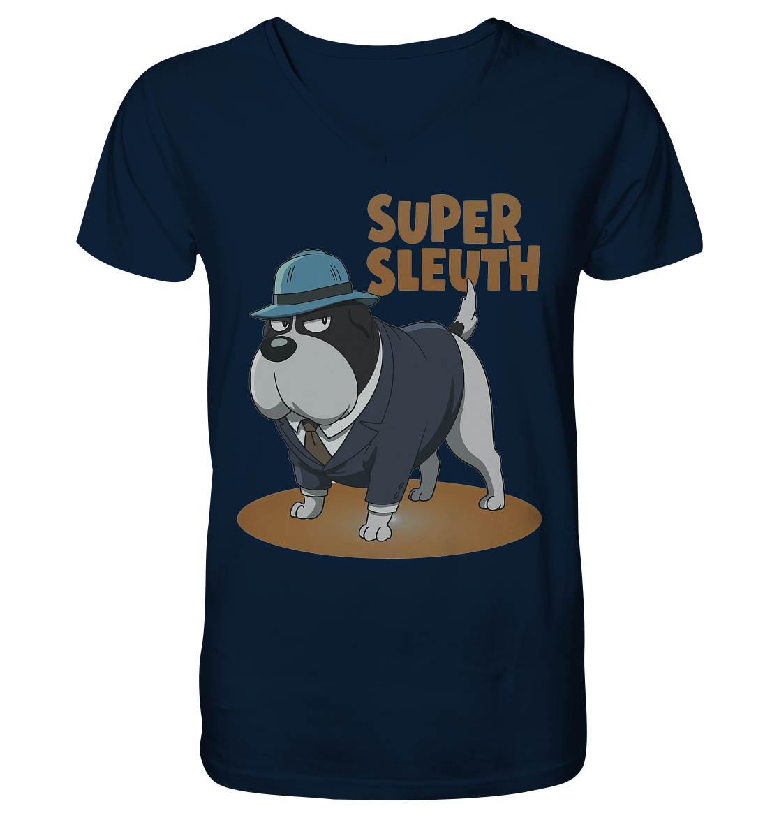 Hund Super Sleuth Detektiv - V-Neck Shirt