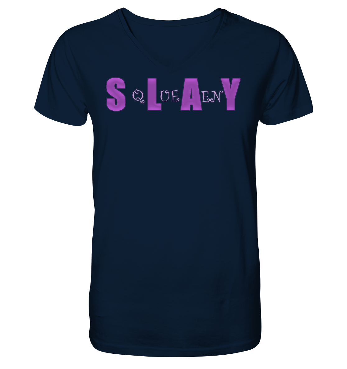 Slay Queen - personalisierbar - V-Neck Shirt
